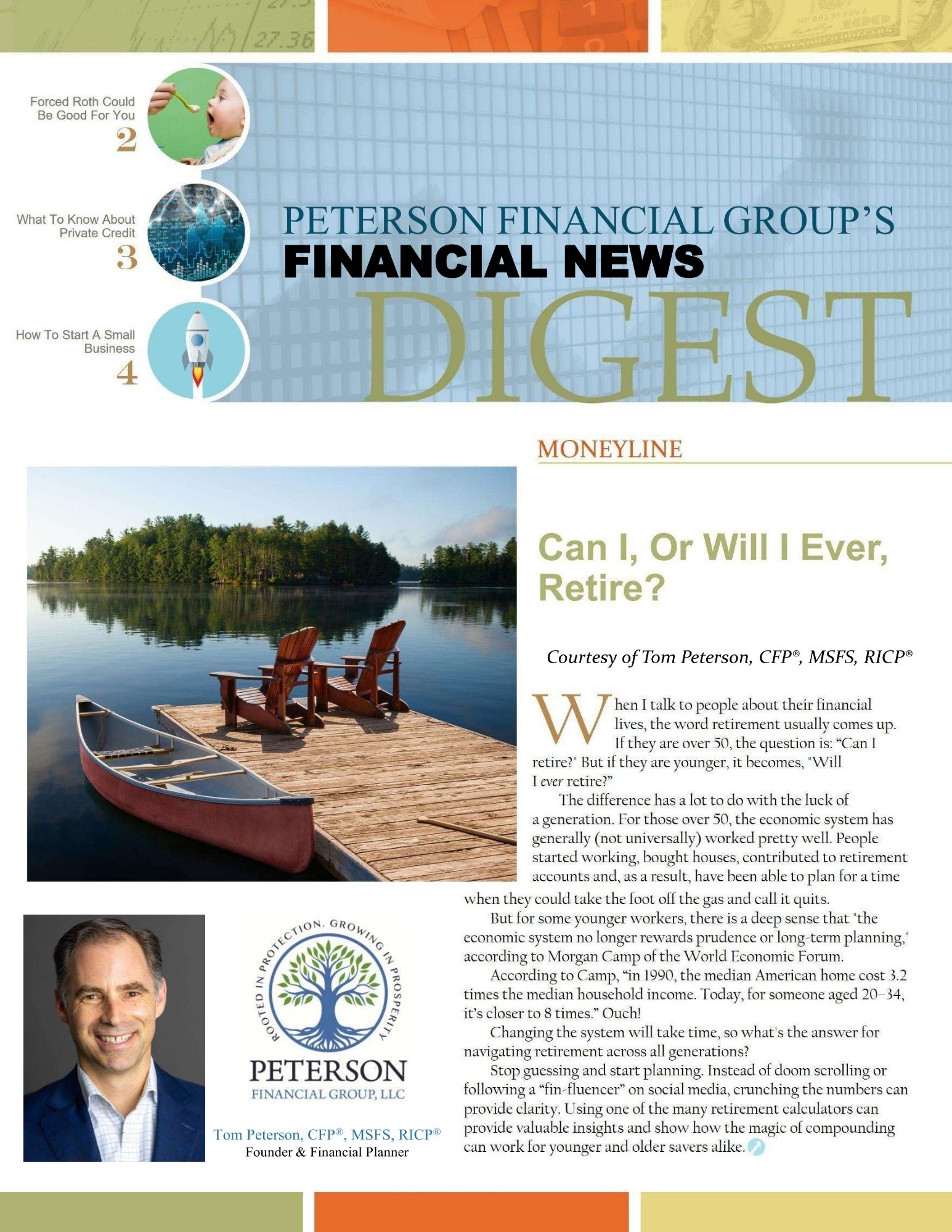Financial news digest newsletter